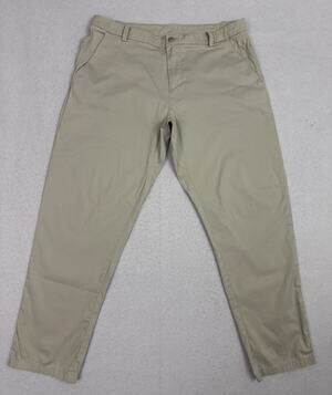 Lululemon Commission Pants Mens 36 Beige Slim Fit Warpstreme Golf Travel